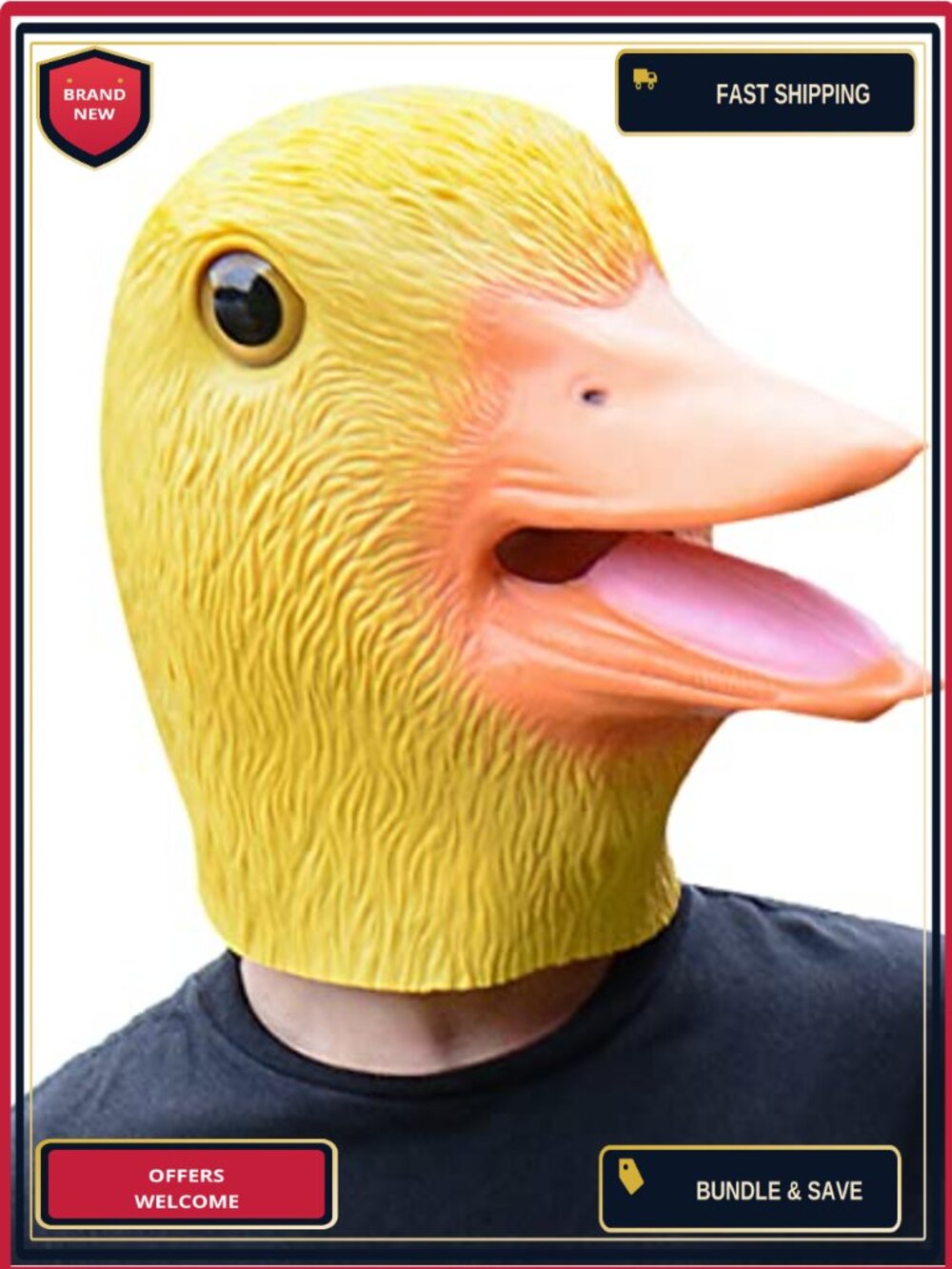Duck Head Latex Mask Halloween Costume Novelty Party